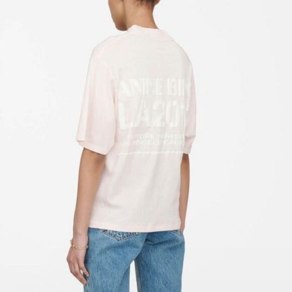 Anine Bing Wes Oversized LA 2012 Boxy T-shirt Blush Pink - Picture 4 of 8
